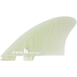 FCS II Retro Keel PG Twin Surfboard Fin Set Clear