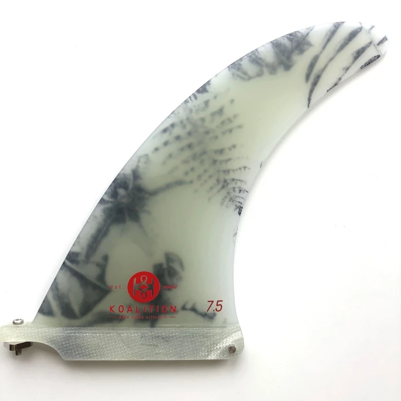Koalition Tropical Leaves Longboard Fin 7.5 Inch 1 Koalition Tropical Leaves Longboard Fin 7.5 Inch