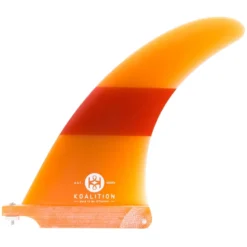 Koalition California Longboard Fin 7.5 Inch Orange Stripes