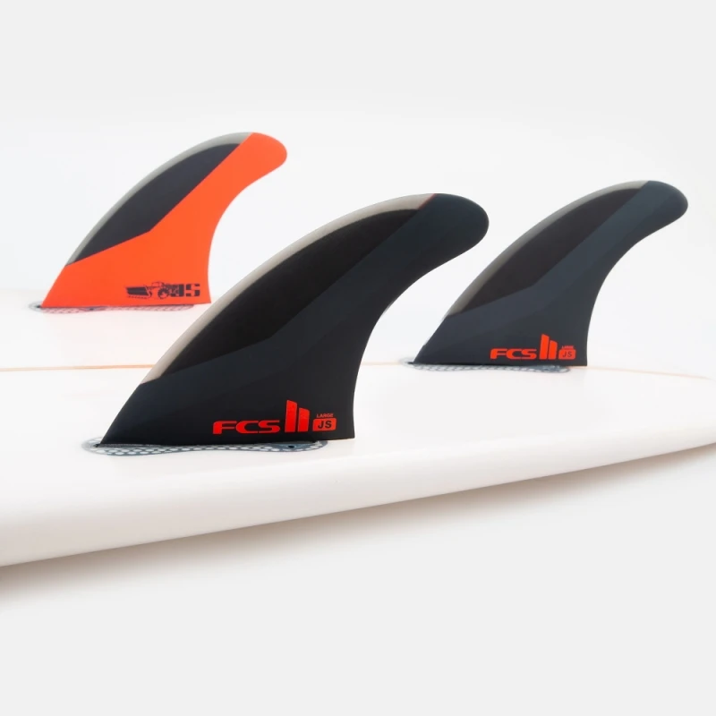 FCS II JS Thruster Surfboard Fins Medium 2 FCS II JS Thruster Surfboard Fins Medium - Image 2
