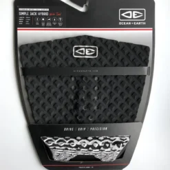 Ocean Earth Simple Jack Hybrid Surfboard Tail Pad Black White