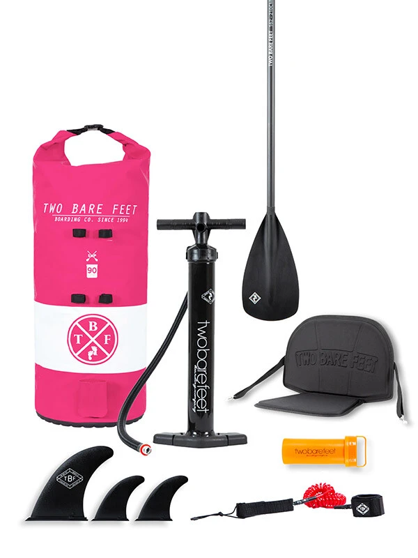 Two Bare Feet Sport Air (Touring) 12'0" X 33" X 6" Inflatable SUP Deluxe Carbon Hybrid Pack (Raspberry) 3 Two Bare Feet Sport Air (Touring) 12'0" X 33" X 6" Inflatable SUP Deluxe Carbon Hybrid Pack (Raspberry) - Image 3
