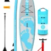 Two Bare Feet Entradia (Allround XL) 10'10" X 34" X 6" Inflatable SUP Starter Pack (Aqua)