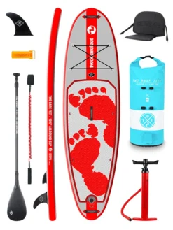 Two Bare Feet Entradia (Allround) 10'6" X 34" X 4.75" Inflatable SUP Ultimate Pack (Red)