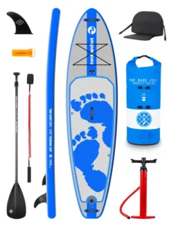 Two Bare Feet Entradia (Touring) 11'6" X 34" X 6" Inflatable SUP Deluxe Carbon Hybrid Pack (Blue)