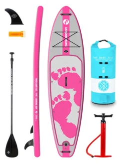 Two Bare Feet Entradia (Touring) 11'6" X 34" X 6" Inflatable SUP Starter Pack (Pink)