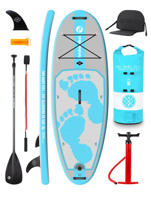 Two Bare Feet Entradia (Allround XS) 8'6" X 34" X 4.75" Inflatable Juniors SUP Deluxe Carbon Hybrid Pack (Aqua) 1 Two Bare Feet Entradia (Allround XS) 8'6" X 34" X 4.75" Inflatable Juniors SUP Deluxe Carbon Hybrid Pack (Aqua)