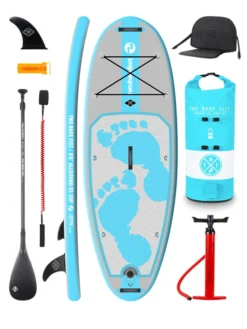 Two Bare Feet Entradia (Allround XS) 8'6" X 34" X 4.75" Inflatable Juniors SUP Ultimate Pack (Aqua)