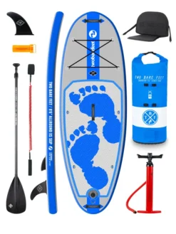 Two Bare Feet Entradia (Allround XS) 8'6" X 34" X 4.75" Inflatable Juniors SUP Deluxe Carbon Hybrid Pack (Blue)