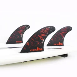FCS II Filipe Toledo FT Thruster Surfboard Fins Medium -Surf Store fcsiift2021blkredinsidetriinboard 39516