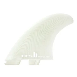 FCS II Power Twin Plus PG Surfboard Fin Set Clear