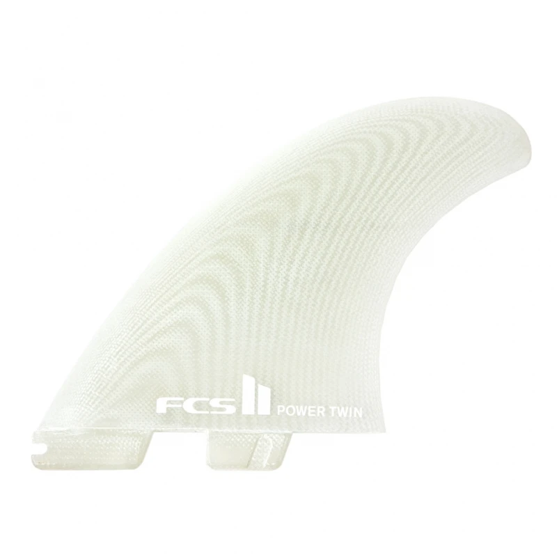 FCS II Power Twin Plus PG Surfboard Fin Set Clear 1 FCS II Power Twin Plus PG Surfboard Fin Set Clear