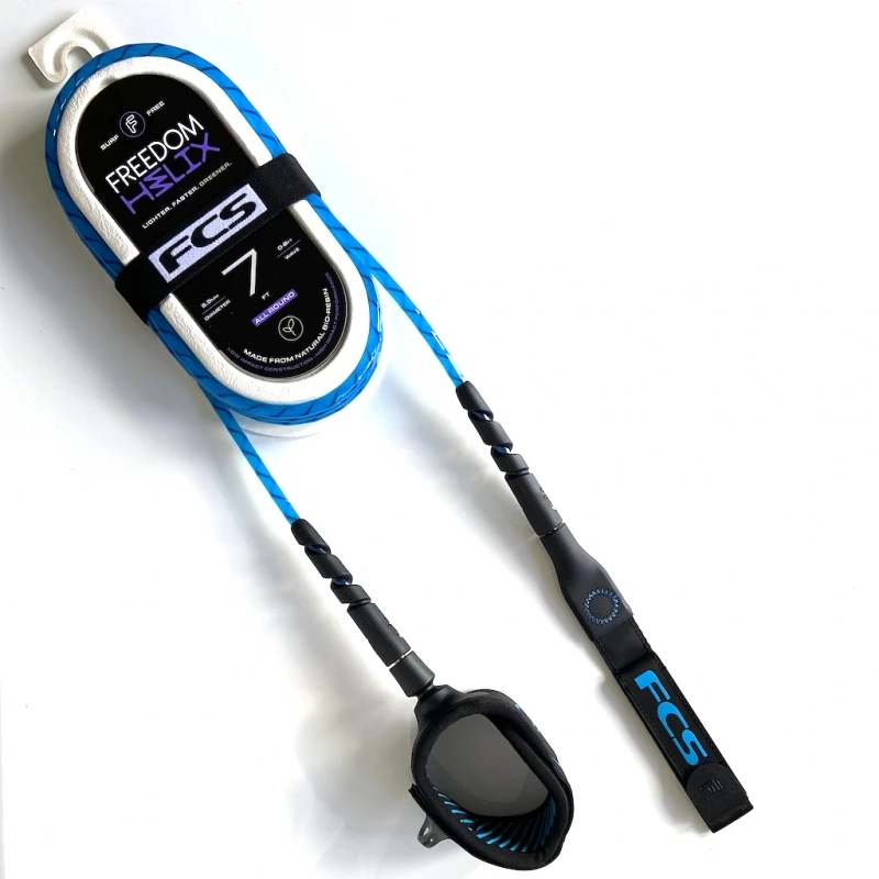 FCS 7ft Freedom Helix Leash Blue Black 1 FCS 7ft Freedom Helix Leash Blue Black