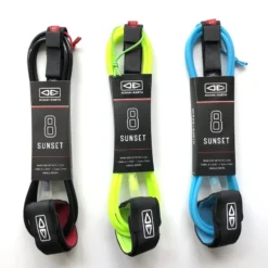 Ocean Earth Sunset Surfboard Leash 8ft - Black