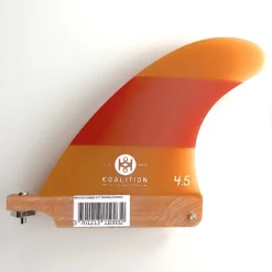 Koalition California Longboard Fin 4.5 Inch Orange Stripes