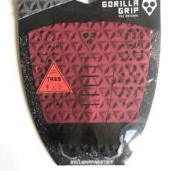 Gorilla Tres Surfboard Tail Pad Red Plum Black