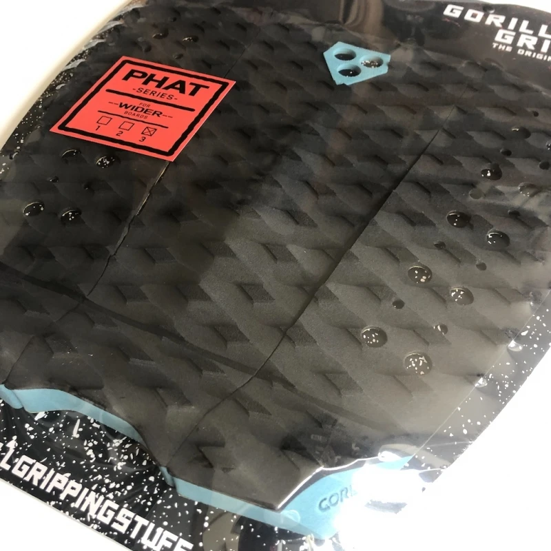 Gorilla Phat 3 Surfboard Tail Pad Black Adriatic Blue 2 Gorilla Phat 3 Surfboard Tail Pad Black Adriatic Blue - Image 2