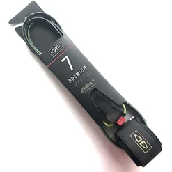 Ocean Earth One XT Surfboard Leash 7ft Black Lime -Surf Store img4004 78252