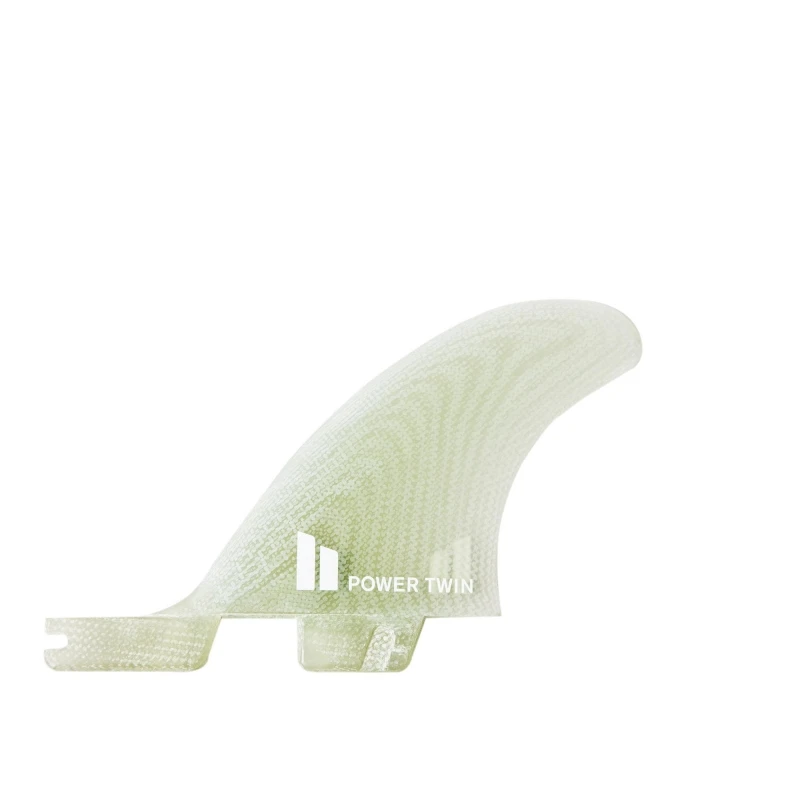FCS II Power Twin Plus PG Surfboard Fin Set Clear 2 FCS II Power Twin Plus PG Surfboard Fin Set Clear - Image 2