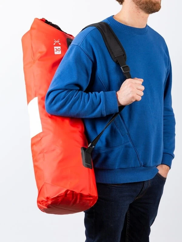 Two Bare Feet 30 Litre Waterproof Dry Bag / Inflatable Bodyboard Carry Bag (Red) 4 Two Bare Feet 30 Litre Waterproof Dry Bag / Inflatable Bodyboard Carry Bag (Red) - Image 4