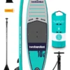 Two Bare Feet Sport Air (Allround) 10'6" X 33" X 4.75" Inflatable SUP Starter Pack (Teal)