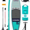Two Bare Feet Sport Air (Allround) 10'6" X 33" X 4.75" Inflatable SUP Ultimate Pack (Teal)