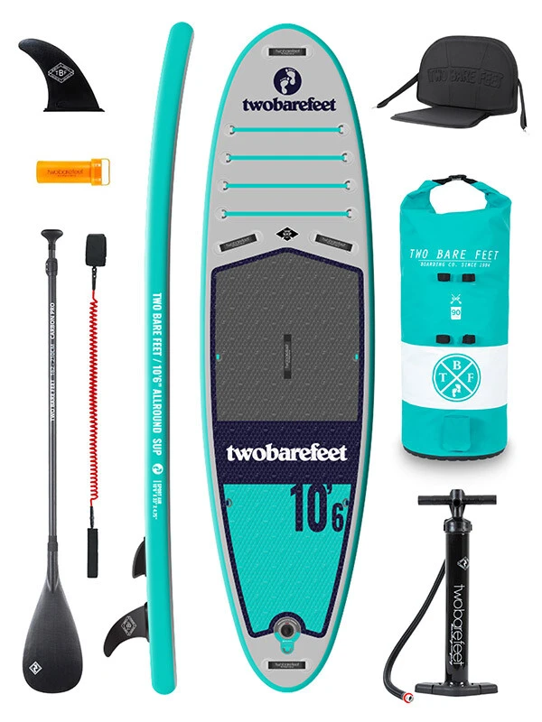 Two Bare Feet Sport Air (Allround) 10'6" X 33" X 4.75" Inflatable SUP Ultimate Pack (Teal) 1 Two Bare Feet Sport Air (Allround) 10'6" X 33" X 4.75" Inflatable SUP Ultimate Pack (Teal)