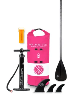 Two Bare Feet Sport Air (Touring) 12'0" X 33" X 6" Inflatable SUP Starter Pack (Raspberry) 12 Two Bare Feet Sport Air (Touring) 12'0" X 33" X 6" Inflatable SUP Starter Pack (Raspberry) -Surf Store starter pink 2