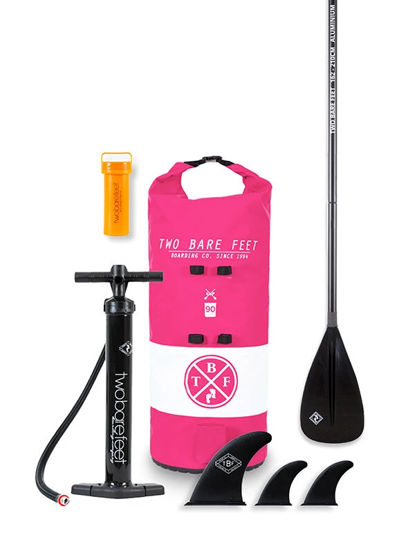 Two Bare Feet Sport Air (Touring) 12'0" X 33" X 6" Inflatable SUP Starter Pack (Raspberry) 3 Two Bare Feet Sport Air (Touring) 12'0" X 33" X 6" Inflatable SUP Starter Pack (Raspberry) - Image 3