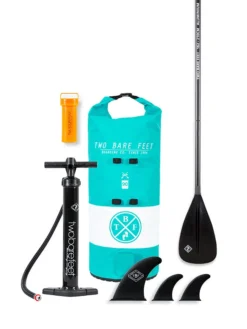 Two Bare Feet Sport Air (Allround) 10'6" X 33" X 4.75" Inflatable SUP Starter Pack (Teal) 12 Two Bare Feet Sport Air (Allround) 10'6" X 33" X 4.75" Inflatable SUP Starter Pack (Teal) -Surf Store starter teal