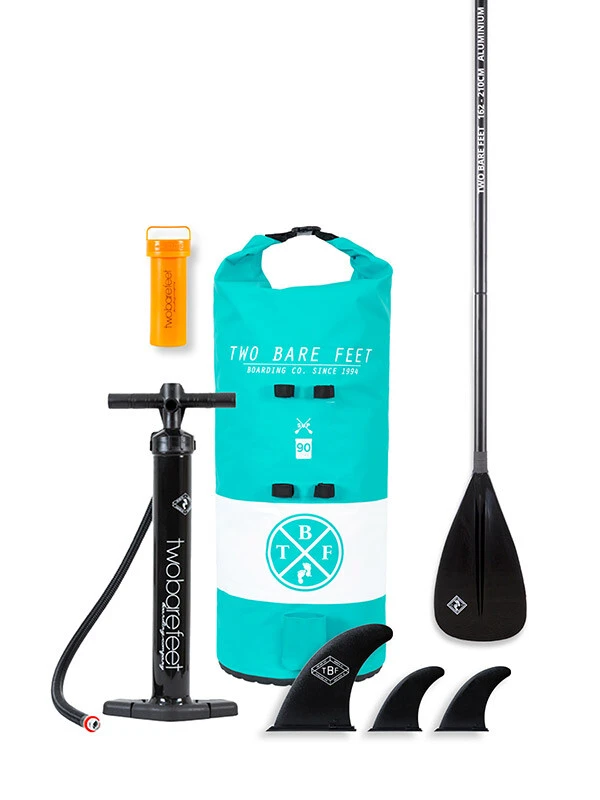 Two Bare Feet Sport Air (Allround) 10'6" X 33" X 4.75" Inflatable SUP Starter Pack (Teal) 3 Two Bare Feet Sport Air (Allround) 10'6" X 33" X 4.75" Inflatable SUP Starter Pack (Teal) - Image 3