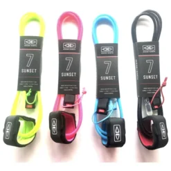 Ocean Earth Sunset Surfboard Leash 7ft - Blue