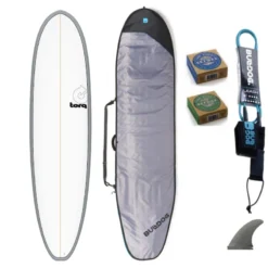 Torq 7ft4 Volume Plus Surfboard Package Grey Pinline