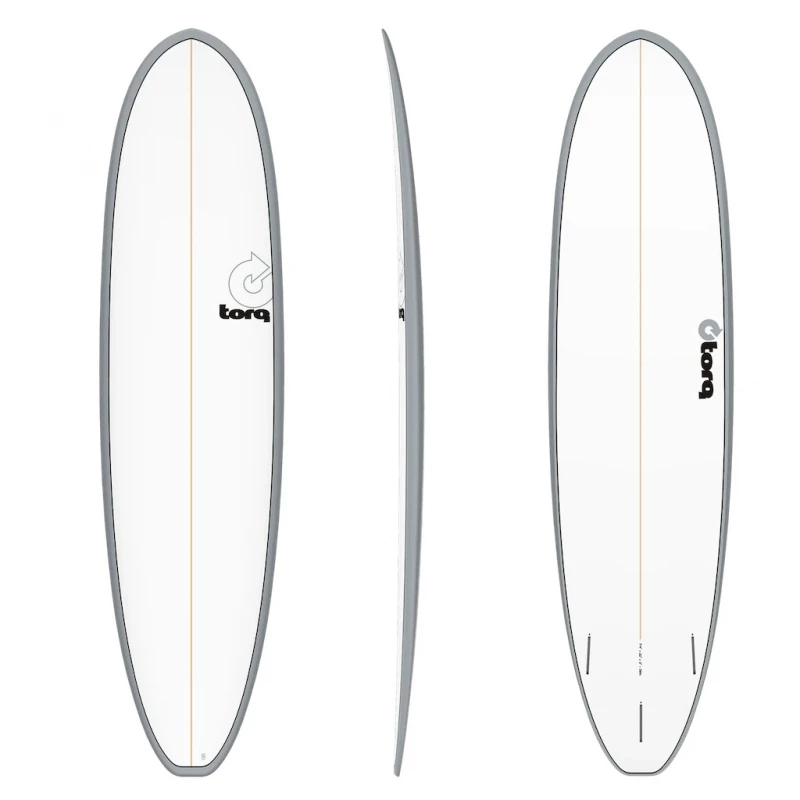 Torq 7ft4 Volume Plus Surfboard Package Grey Pinline 2 Torq 7ft4 Volume Plus Surfboard Package Grey Pinline - Image 2